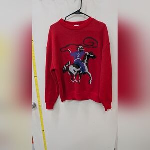 STAY COOL Rodeo Knit Sweater in Marlboro Red